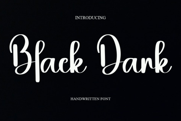 Black Dark: A Luxurious Handwritten Font for Editorial Design
