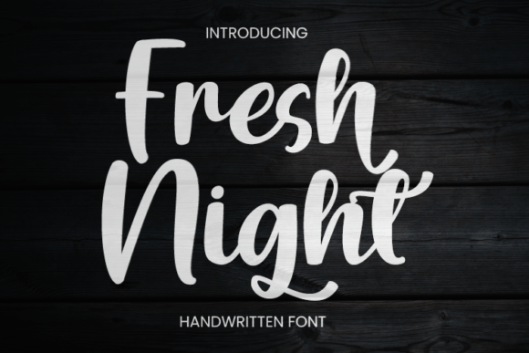 Fresh Night: A Handwritten Font That Brings Charm to Your Craft and Product Designs