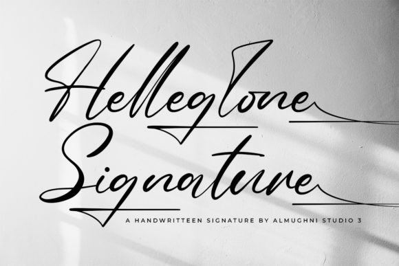 Helleglone Signature: Elevating Brand Identity with a Dazzling Script Font