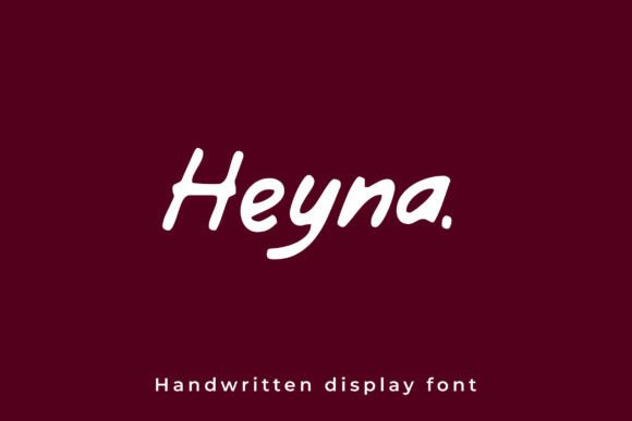 Heyna: A Modern Handwritten Font for Editorial Design and Digital Publishing